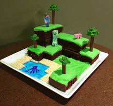 How to throw a minecraft themed birthday party. Minecraft World Cake With Pictures Instructables