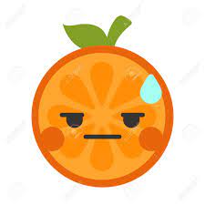 Emojis are supported on ios, android, macos, windows, linux and chromeos. No Words Straight Face Emoji No Words Feeling Orange Fruit Emoji Royalty Free Cliparts Vectors And Stock Illustration Image 83678497
