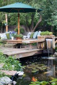 44 pretty backyard seating area design ideas kolam halaman belakang kolam ikan deck