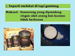 Penyukat, sukatan, alat yang di gunakan untuk menyukat beras. 1 Simpulan Bahasa 2 Perumpamaan 3 Pepatah 4