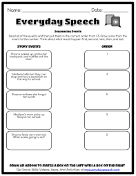 Sequencing Events Everyday Speech Perspective Taking Social Skills Social Skills Activities