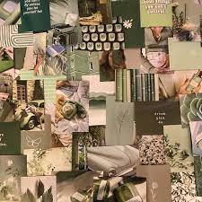 Aesthetic wallpaper brown and green. 50pc Sage Green Aesthetic Glossy Photos Wall Collage Kit Photo Collage Kit Photo Wall Decor In 2021 Green Aesthetic Mint Green Aesthetic Sage Green Wallpaper
