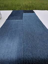 Denim Table Runner Jean Wedding Decor Repurposed Jeans Etsy In 2020 Denim Table Runner Denim Wedding Jeans Wedding