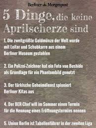 Auch die zürcher grasshoppers meldeten sich zum 1. Das Waren Die Aprilscherze Aus Berlin Und Brandenburg Berliner Morgenpost