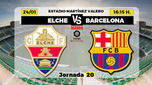Fechas, horarios y televisiones de todos los partidos del barça en la liga española de fútbol. La Liga Santander Elche Barcelona Horario Y Donde Ver Hoy Por Tv El Partido De La Jornada 20 De Primera Division Marca