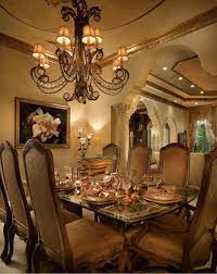 Blue and green are added to contribute a visually cooling effect in areas with hot weather. European Neo Classical Style Ii Tuscan Dining Rooms Luxury Dining Room Mediterranean Home Decor