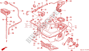 Reservoir A Carburant Pour Honda Pan European St 1100 Abs De 1996 Honda Moto Catalogue De Pieces Detachees D Origine