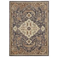 Home Decorators Collection Livia Blue Beige 7 Ft 6 In X 10 Ft Area Rug 571993 The Home Depot 8x10 Area Rugs Wool Area Rugs Blue Outdoor Rug