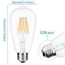 Dimmable Edison Led Bulb Soft Warm White 2700k Kohree 6w Vintage Led Filament Light Bulb 60w Incandescent Equivalent E26 Medium B Light Bulb Filament Bulb Bulb