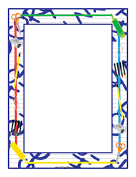This Classroom Border Features Items From School Including Pencil And Crayons Scissors And Paper Clips And M Page Borders Classroom Borders Clip Art Freebies