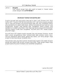 Simpanlah file dengan nama latihan 6 daftar buku seri penuntun praktis 1. Contoh Soal Latihan Praktek Word 2007