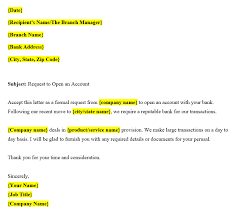 Letterhead is a very important part. Request Letter To Bank For Opening A Bank Account Format Sample