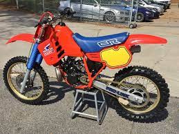 1986 Honda Cr250 Vintage Motocross Racing Bikes Motorcycle Helmets Vintage