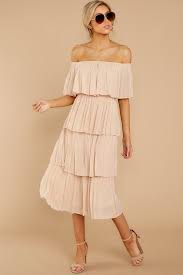 See It Happen Beige Midi Dress Beige Midi Dress Red Dress Boutique Dresses