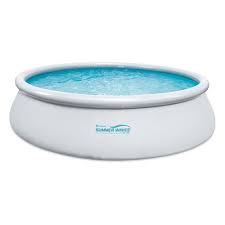 Summer Waves Elite Quick Set 18 Ft Round X 48 In D Inflatable Pool With Sand Filter Cover Ground Cloth Maint Kit P10018481 The Home Depot Inflatable Pool Summer Waves Family Inflatable Pool