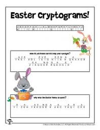 Easter spelling unit (grade 2) the 2nd grade easter unit has a word list, puzzles, abc order activities, and assessment pages. Easter Cryptogram Word Puzzles Woo Jr Kids Activities Children S Publishing
