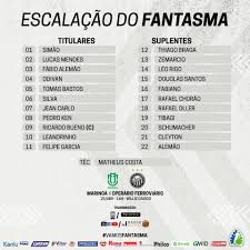 Fim do segundo tempo, londrina 1, operário pr 2. A Escalacao Do Operario Ferroviario Esporte Clube Facebook