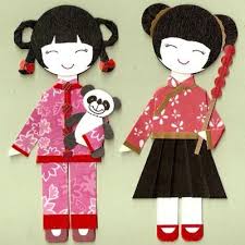 Chinese Paper Dolls Paper Dolls Chinese Crafts Asian Crafts