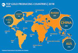 There are two categories for gold found. The Top 5 Gold Producing Countries Infographic