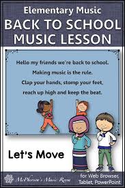 Back To School Let S Move Elementary Music Lesson Hello My Friends In 2020 Elementary Music Lessons Music Lessons Elementary Music