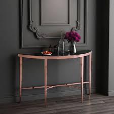 Half Moon Console Table Moss Manor A Design House Modern Console Tables Contemporary Console Table Half Moon Console Table