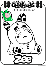 Coloring oddbods fuse slick zee newt bubbles pogo jeff. Oddbods Colouring Sheet Zee Coloring Books Kids Coloring Books Oddbods Coloring Pages