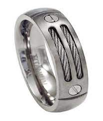 Double Cable Men S Titanium Ring Titanium Rings For Men Mens Jewelry Mens Rings Fashion