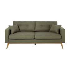 Im unterschied zur wohnlandschaft bleibt eine seite frei, sodass sie auch in kleinen räumen leichten. 3 Sitzer Sofa Im Skandinavischen Stil Eisblau Brooke Maisons Du Monde