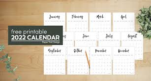 There are many types of digital printable calendar 2021, but pdf always stands out from all other digital formats. 2022 Free Printable Monthly Calendar Paper Trail Design