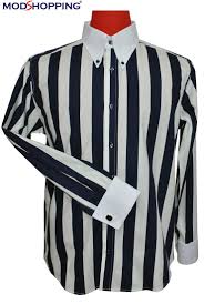 Mod Big Stripe Shirt Shirts White Stripes Shirt Black Shirt