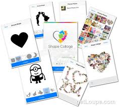 Photo collage + photo collage is the latest photo collage maker, very professional, total free 100%. Shape Collage We Have A New Version Of Our Shape Collage App For Iphones And Ipads It Has Over 100 New Shapes And Has A Completely Redesigned Look And Feel Check
