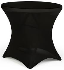 31 X 29 Round Folding Cocktail Table With Fitted Stretch Tablecloth Black Cocktail Tables Table Cloth Cafe Tables