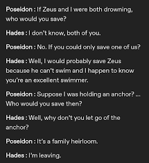 Poseidon And Hades In 2020 Percy Jackson Funny Percy Jackson Memes Percy Jackson Art