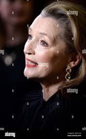 Lesley Manville arriving for the London Critics' Circle Film Awards at the May  Fair Hotel, in London Stock Photo