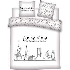 Nous proposons différentes dimensions afin que vous ayez le maximum de choix de couleurs et motifs. Parure De Lit Friends 2 Personnes 100 Coton Housse De Couette 200x200 Cm 2 Taies D Oreiller 65x65 Cm Cdiscount Maison