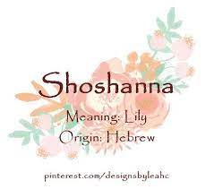 Baby Girl Name Shoshanna Meaning Lily Origin Hebrew Nickname Shanna Hebrew Girl Names Baby Names Baby Girl Names