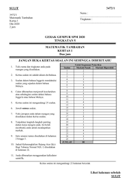 Sulit 1 3472 2 [lihat halaman sebelah 3472 2 @ 2012 hak cipta bpsbpsk sulit 3472 2 matematik tambahan kertas 2 2 ½ jam ogos 2012 bahagian pengurusan sekolah berasrama penuh dan sekolah kecemerlangan kementerian. Gerak Gempur Spm 2020 Flip Ebook Pages 1 50 Anyflip Anyflip