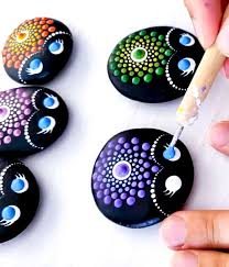What to use to make a mandala stone? Beginner Friendly Ladybug Mandala Rock Painting Tutorial Oh The Things We Ll Make
