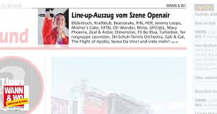 Wir haben die planungen fürs szene openair 21 (richtig: Line Up Auszug Vom Szene Openair Wann Wo