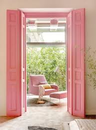 pink door and chair home pink door home interior design