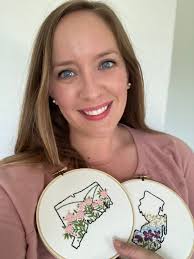 Connecticut State Embroidery Pattern