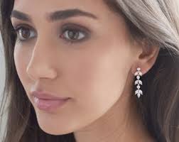 CZ Pearl Wedding Earrings, Freshwater Pearl Bridal Earrings, Clip