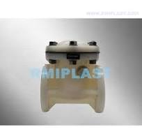 Non Matellic PVDF Single Directional Swing Check Valve Disc Flap Flange FF ANSI Cl150 #150 150lb 1/2" 3/4" 1" 1-1/4" 1-1/2" 2" 2-1/2" 3" 4" 5" 6" 8" ...