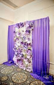 See how she made this stunning giant paper flower backdrop! Wedding Purple Theme Decor Baby Shower 50 New Ideas Purple Wedding Theme Flower Backdrop Wedding Purple Wedding