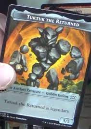 When tuktuk the explorer dies, create tuktuk the returned, a legendary 5/5 colorless goblin golem artifact creature token. 2xm Leak Tuktuk The Returned Magictcg