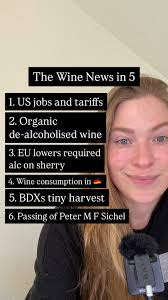 Today @samanthacolejohnson discusses…, 1. Trump’s job reinstatements and  tariff announcements., 2. Legalisation of organic de-alcoholised wine in  the EU., 3. The EU lowering the minimum alcohol ...