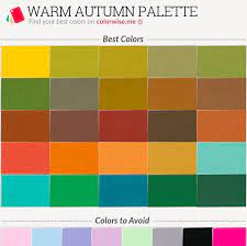 Warm Autumn Palette Warm Autumn Warm Spring Colors Fall Color Palette