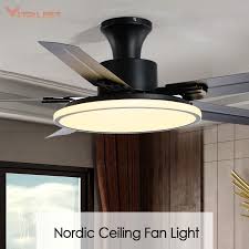 Shop ceiling lights and a variety of lighting & ceiling fans products online at lowes.com. Nordic Ceiling Fan With Light Kits 36 46 56 Inch Industrial Hang Fan With Remote Control Quiet Energy Saving Ding Room Fan Ceiling Fans Aliexpress
