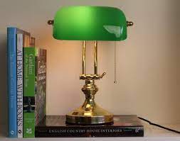 solid brass bankers lamp green glass england london library etsy bankers lamp lamp green lamp