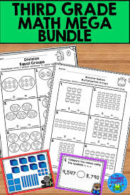 Third Grade Math Mega Bundle 3rd Grade Math Third Grade Math Elementary Math Lessons